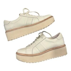 Dolce Vita Platform Sneakers - Leather Accent, Lug Sole, Lace Up - Size 8
